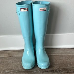 Rare Tiffany Blue Hunter Original Tall Boots